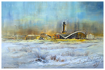 Verkauft Verkauft <b>Titel:</b> Warnemünde<b> Maltechnik:</b> Acryl auf Leinwand<b> Größe:</b> 70 x 100 cm<b>