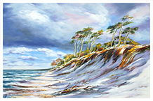 Verkauft <b>Titel:</b> Am Weststrand<b>  Maltechnik:</b> Acryl auf Leinwand<b>  Größe:</b> 70 x 100 cm<b>  