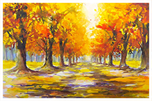 <b>Titel:</b> Herbst-Allee<b>    Maltechnik:</b> Aquarell <b>  Größe:</b> 50 x 60 cm<b>     Preis:</b> 240 €